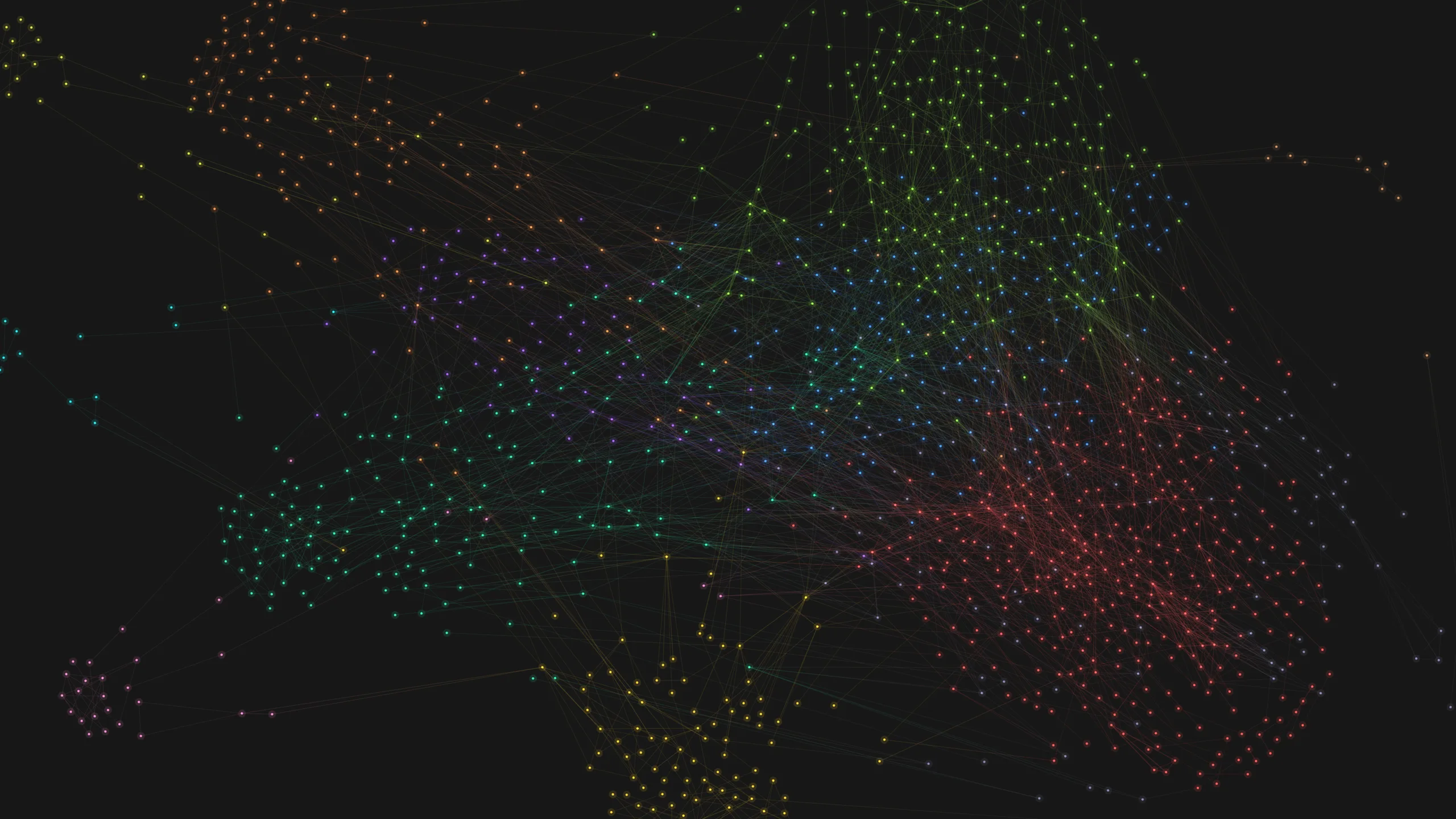 A highlighted co-authorship network showing collaboration across multiple university research groups.