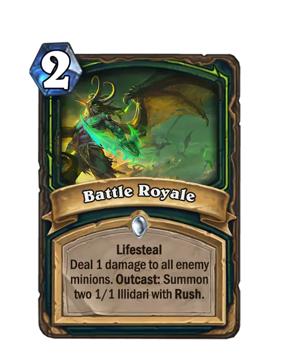 Battle Royale, a 2-cost Demon Hunter spell.