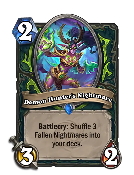 Demon Hunter’s Nightmare, a 2-cost Demon Hunter minion.