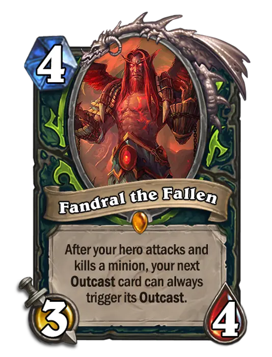 Fandral the Fallen, a 4-cost Demon Hunter minion.