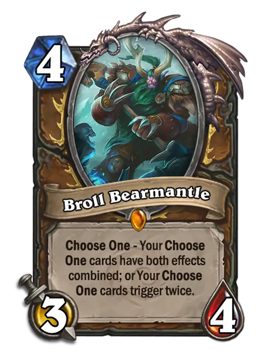 Broll Bearmantle, a 4-cost Druid minion.