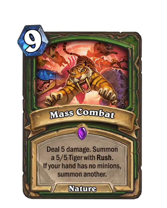 Mass Combat, a 9-cost Hunter spell.