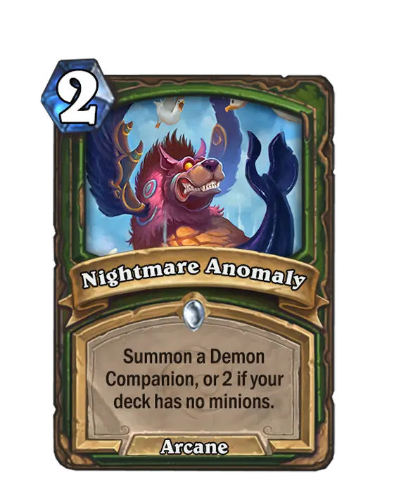 Nightmare Anomaly, a 2-cost Hunter spell.