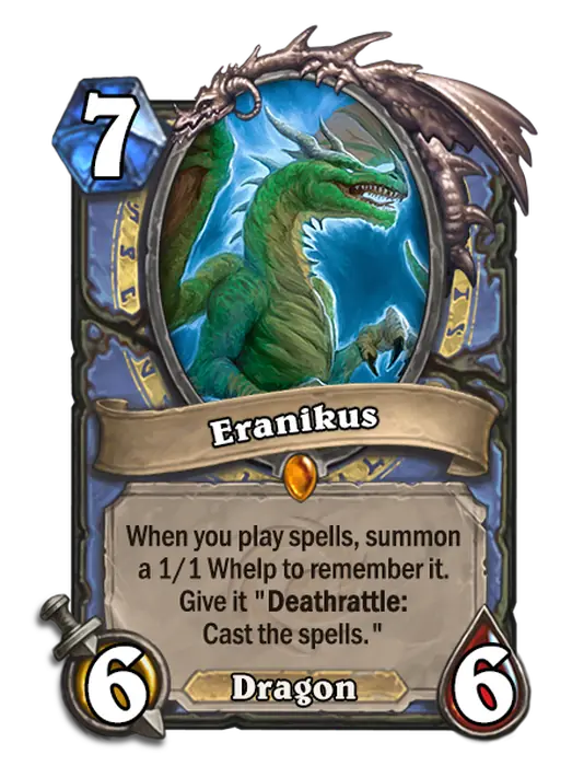 Eranikus, a 7-cost Mage minion.