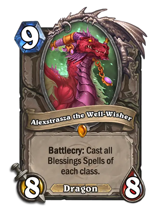 Alexstrasza the Well-Wisher, a 9-cost neutral minion.