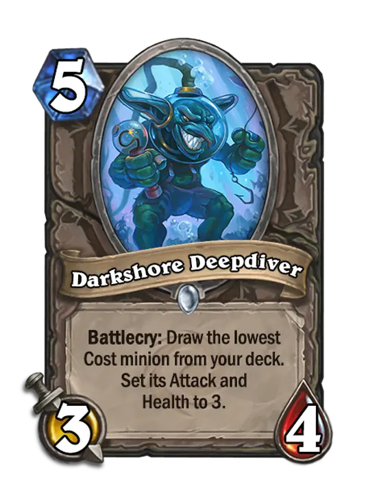 Darkshore Deepdiver, a 5-cost neutral minion.