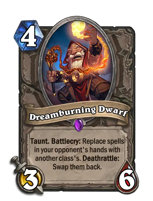Dreamburning Dwarf, a 4-cost neutral minion.