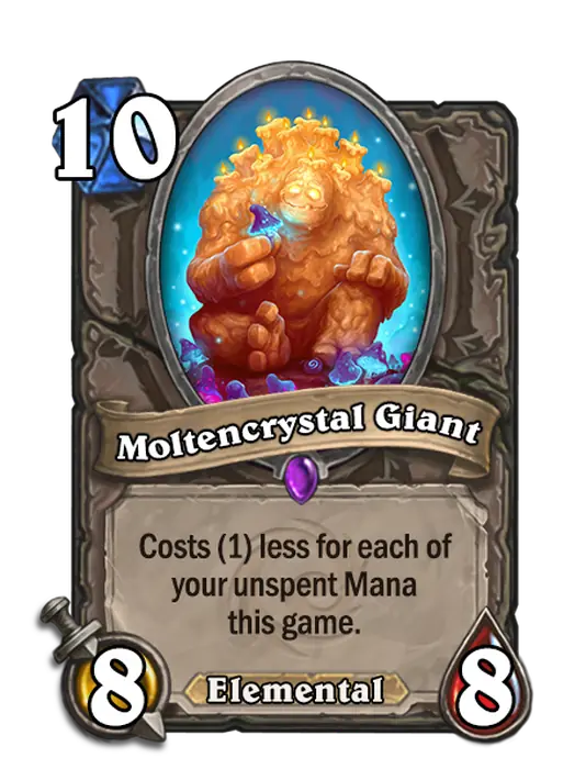 Moltencrystal Giant, a 10-cost neutral minion.