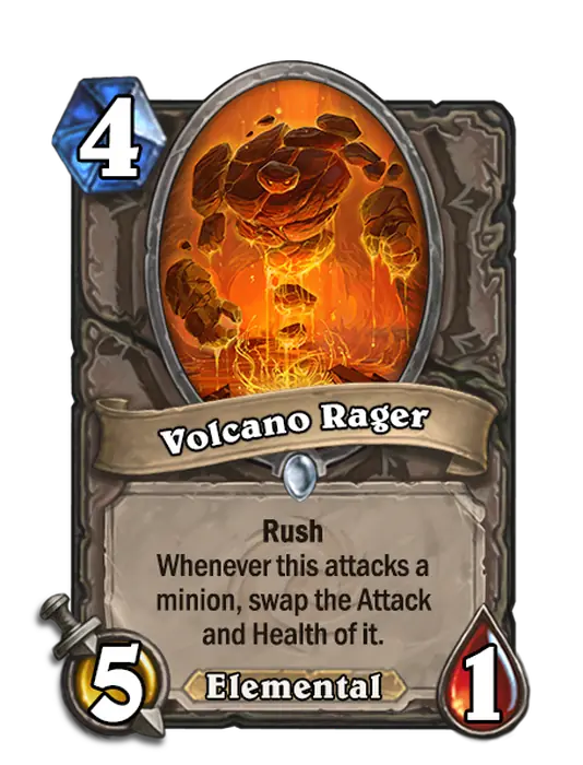 Volcano Rager, a 4-cost neutral minion.