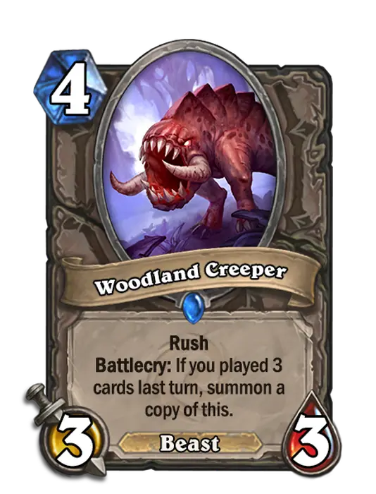 Woodland Creeper, a 4-cost neutral minion.