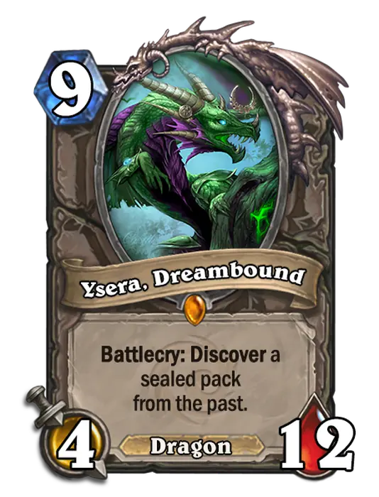 Ysera, Dreambound, a 9-cost neutral minion.
