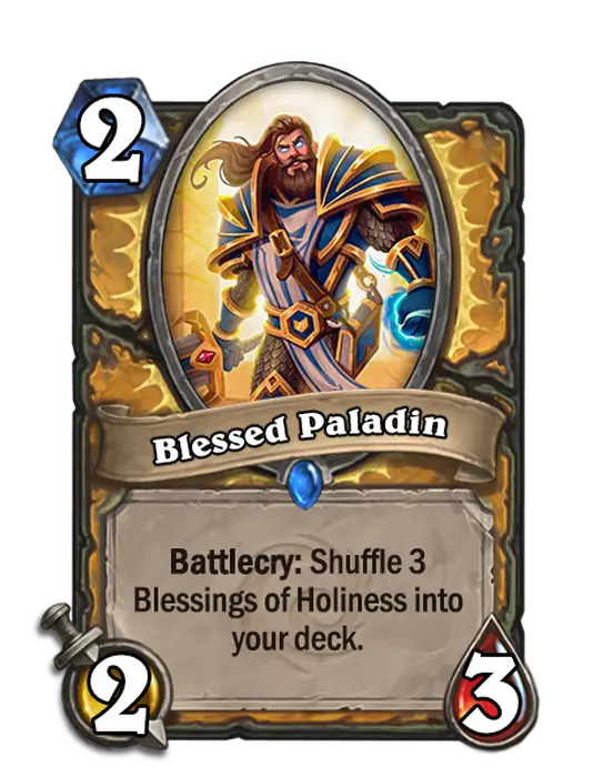 Blessed Paladin, a 2-cost Paladin minion.