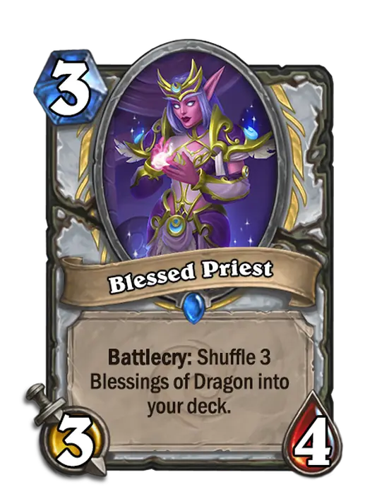 Blessed Priest, a 3-cost Priest minion.