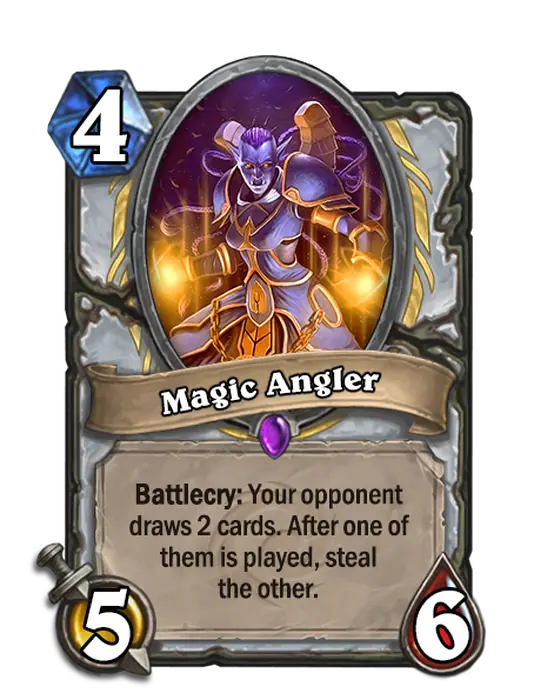Magic Angler, a 4-cost Priest minion.