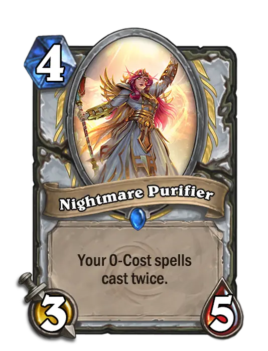 Nightmare Purifier, a 4-cost Priest minion.