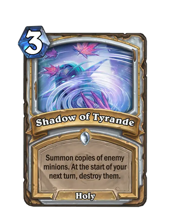 Shadow of Tyrande, a 3-cost Priest spell.