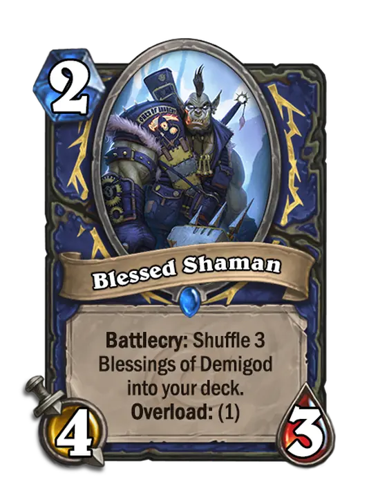Blessed Shaman, a 2-cost Shaman minion.