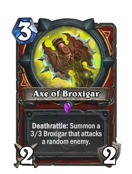 Axe of Broxigar, a 3-cost Warrior weapon.