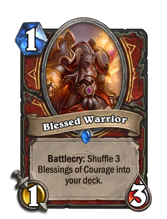 Blessed Warrior, a 1-cost Warrior minion.